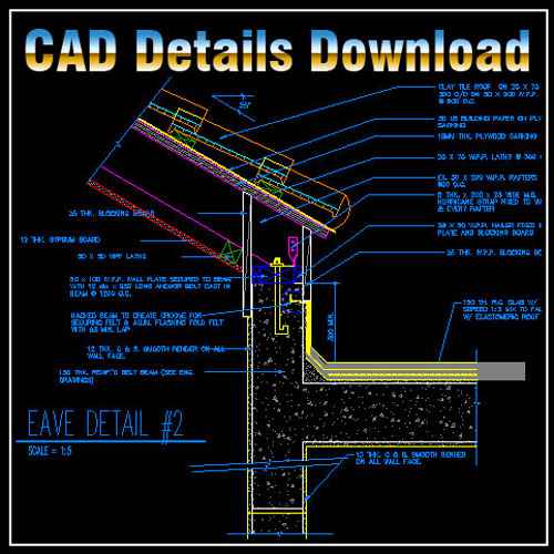 Ridge Eave & Parapet Details,Ridge Eave,Parapet Details,Ridge Eave & Parapet Design ,CAD drawings downloadable in dwg files