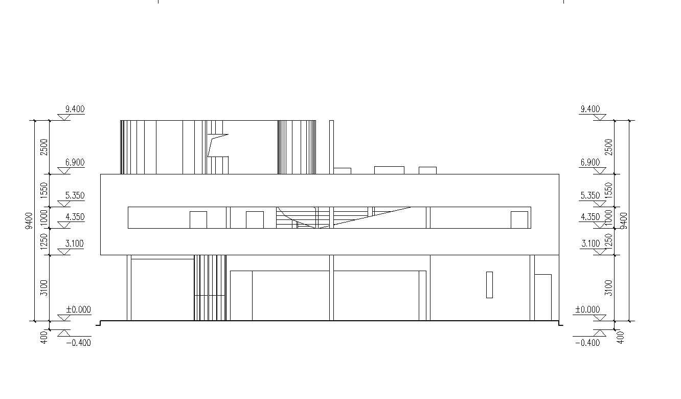 đăWorld Architecture ProjectsăVILLA SAVOYE Cad Drawings- LE CORBUSIER - Image 7