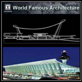 💎【World Architecture Projects】Washington Dulles International Airport Drawing
