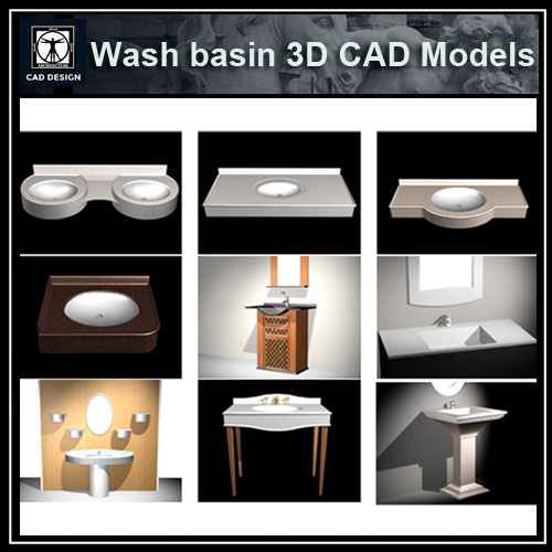 Wash basin 3D Cad Models