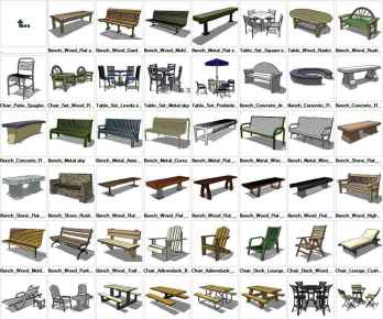 Sketchup Furniture Exterior 3D models download