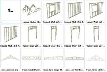 Sketchup Wood Framing 3D models download