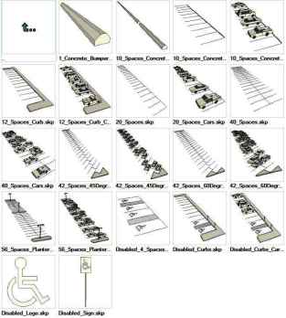Sketchup Parking Layouts 3D models download