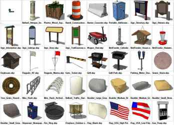 Sketchup Site Furnishing Detail 3D models download