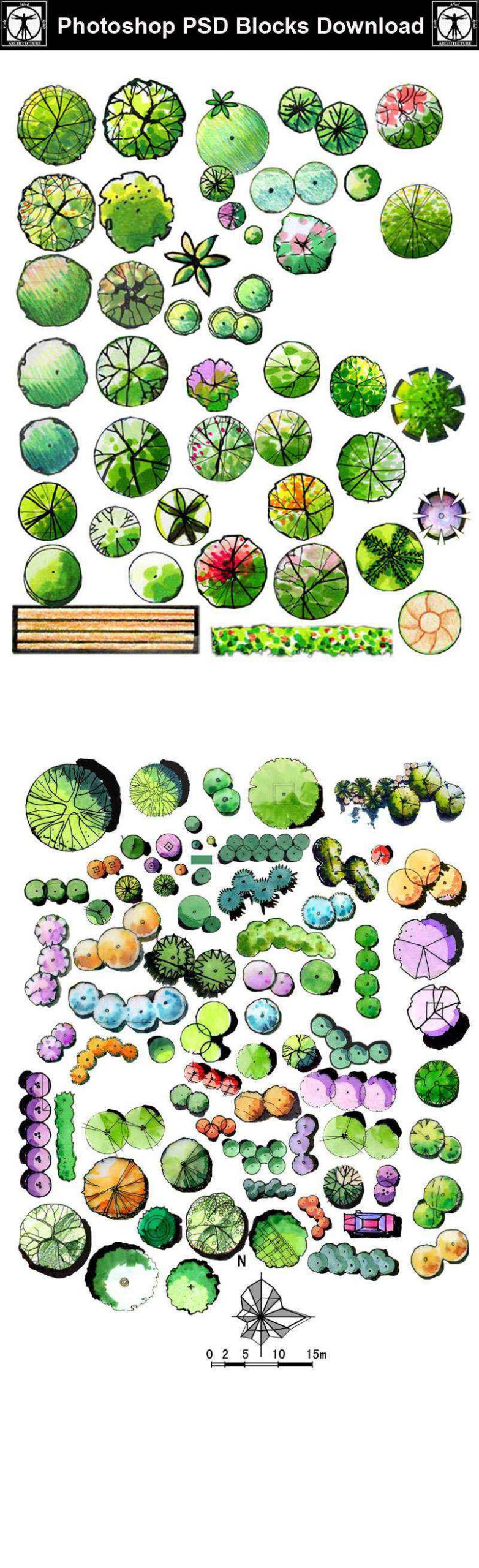 Hand-painted PSD Landscape Blocks 7 - Image 2