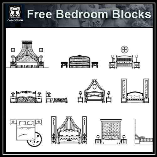 Free Bedroom Blocks -beds_elevation
