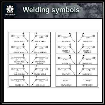 Free Symbol blocks-welding symbols
