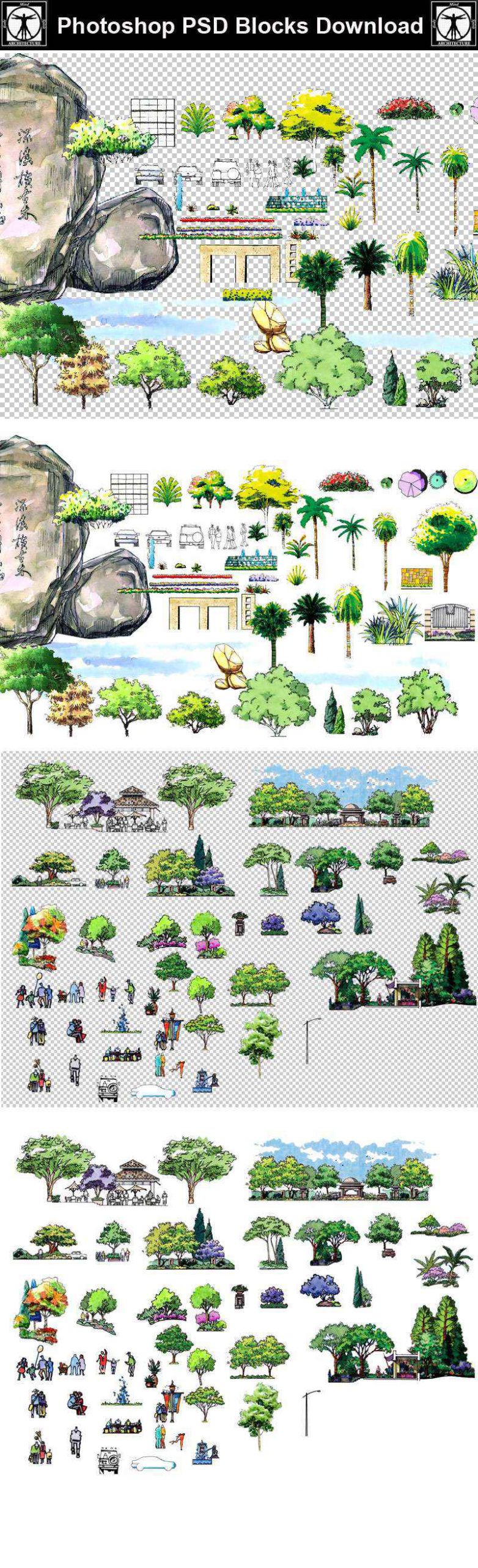 Hand-painted PSD Landscape Blocks 1 - Image 2