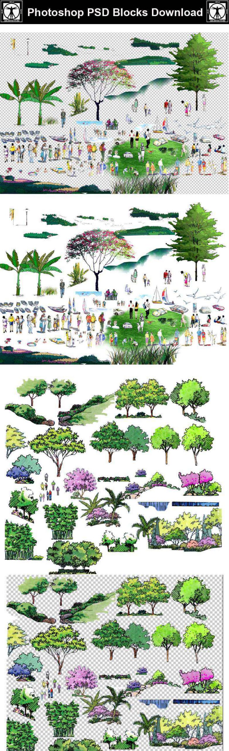 Hand-painted PSD Landscape Blocks 2 - Image 2