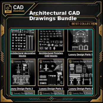 【Architectural CAD Drawings Bundle】(Best Collections!!)
