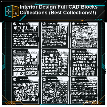 Interior Design Full CAD Blocks Collections (Best Collections!!) product thumbnail