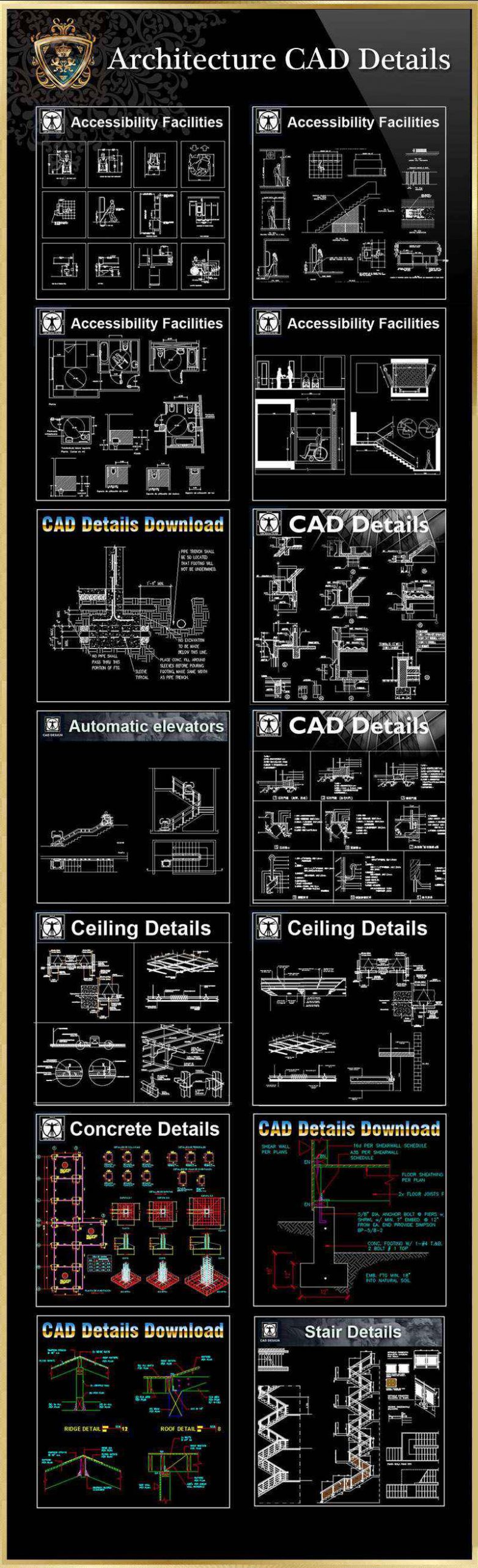 💎【All 40 Architecture CAD Details Collections】 (Total 40 Best Collections)💎 - Image 14