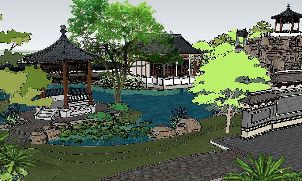 【20 Kinds of Chinese Landscape Sketchup 3D Models】(Best Collections!!) - Image 21