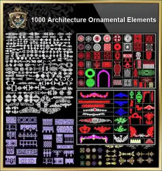 【Over 1000+ Architecture Ornamental Elements】(Best Collections!!)