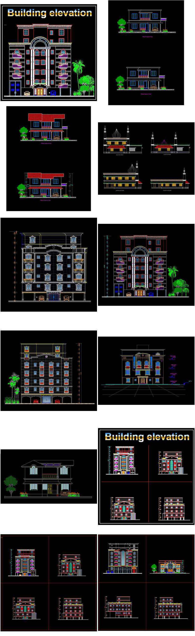 【All Building Elevation CAD Drawing Collections】(Best Collections!!) - Image 12