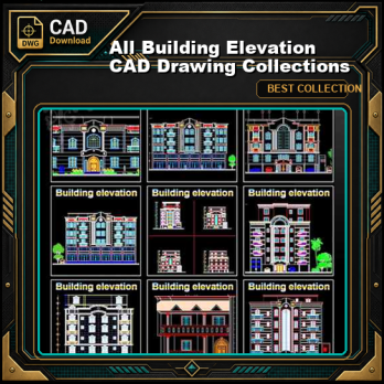 【All Building Elevation CAD Drawing Collections】(Best Collections!!)