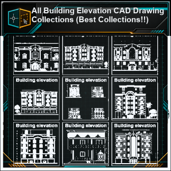 All Building Elevation CAD Drawing Collections (Best Collections!!) product thumbnail