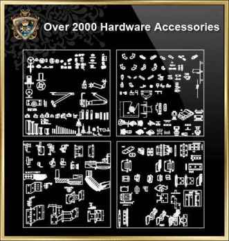 Over 2000 Hardware Accessories CAD blocks