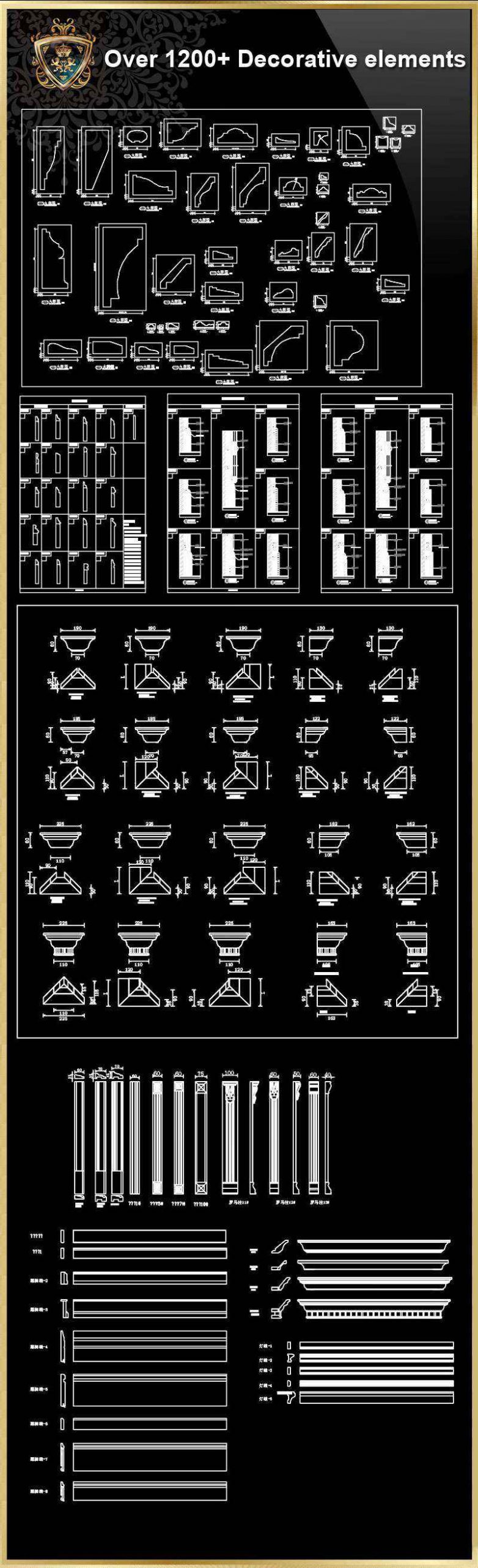 Over 1200+ Crown molding,Chair-rail,Door Trim,Skirting Board,Corner Post,Plain Molding - Image 20