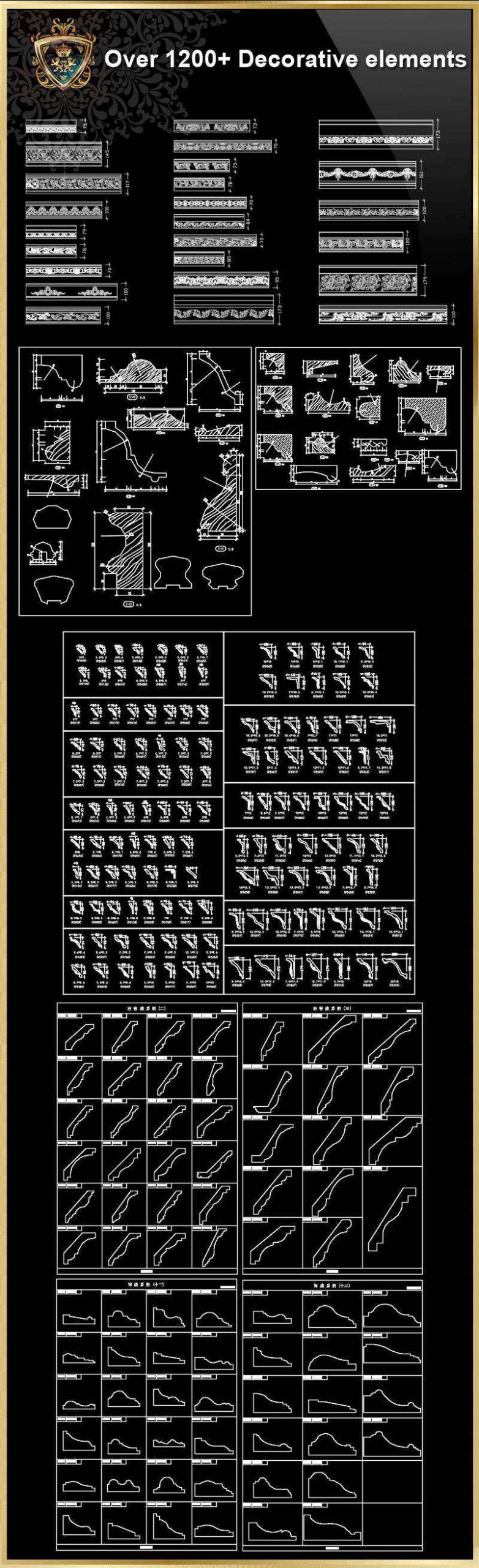 Over 1200+ Crown molding,Chair-rail,Door Trim,Skirting Board,Corner Post,Plain Molding - Image 19