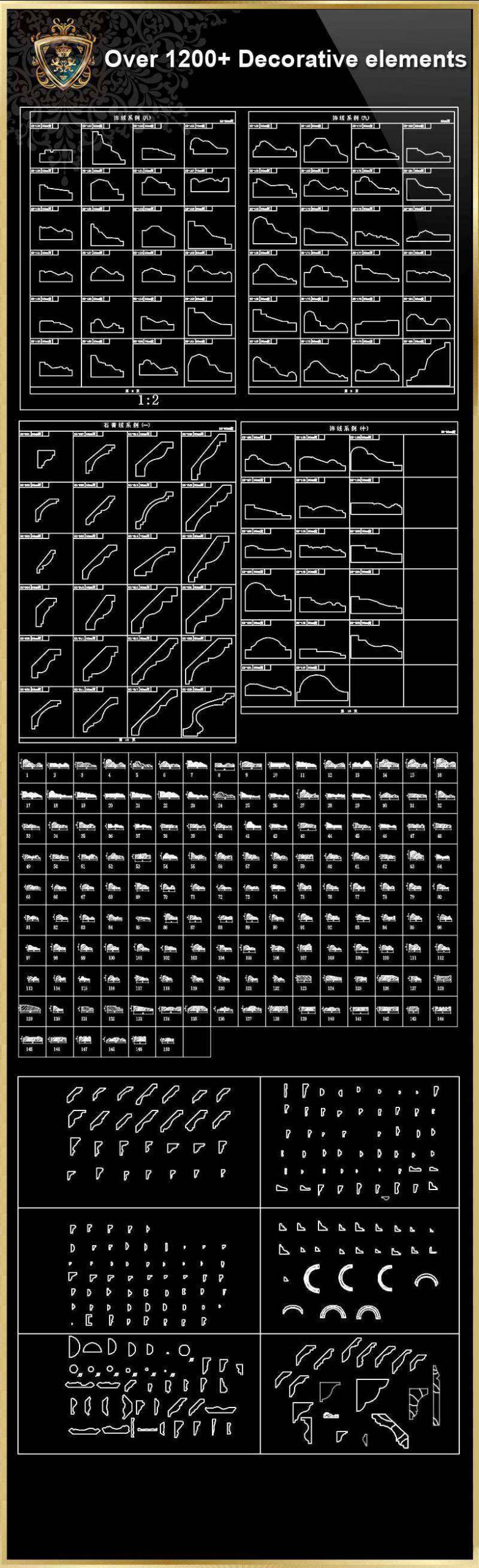 Over 1200+ Crown molding,Chair-rail,Door Trim,Skirting Board,Corner Post,Plain Molding - Image 18