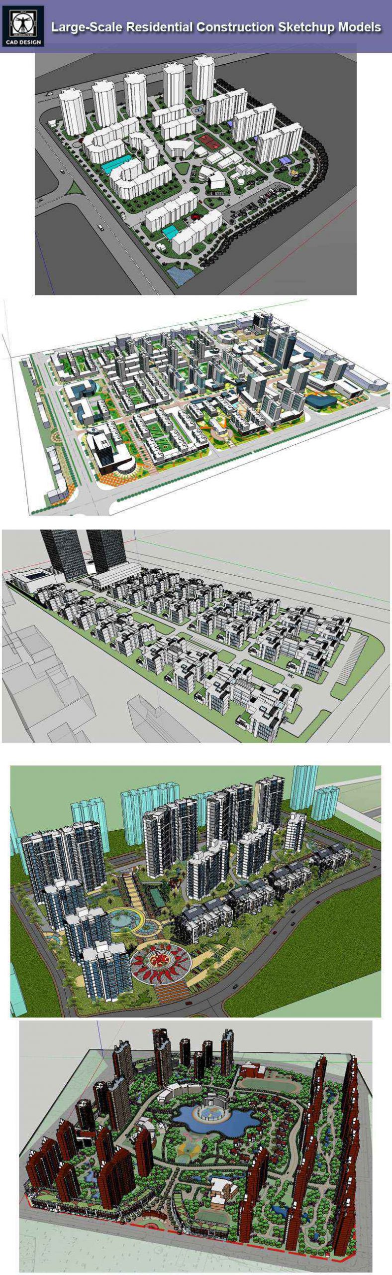 【10 Large-Scale Residential Construction and Landscape Sketchup Models】 (Recommanded!!) - Image 2
