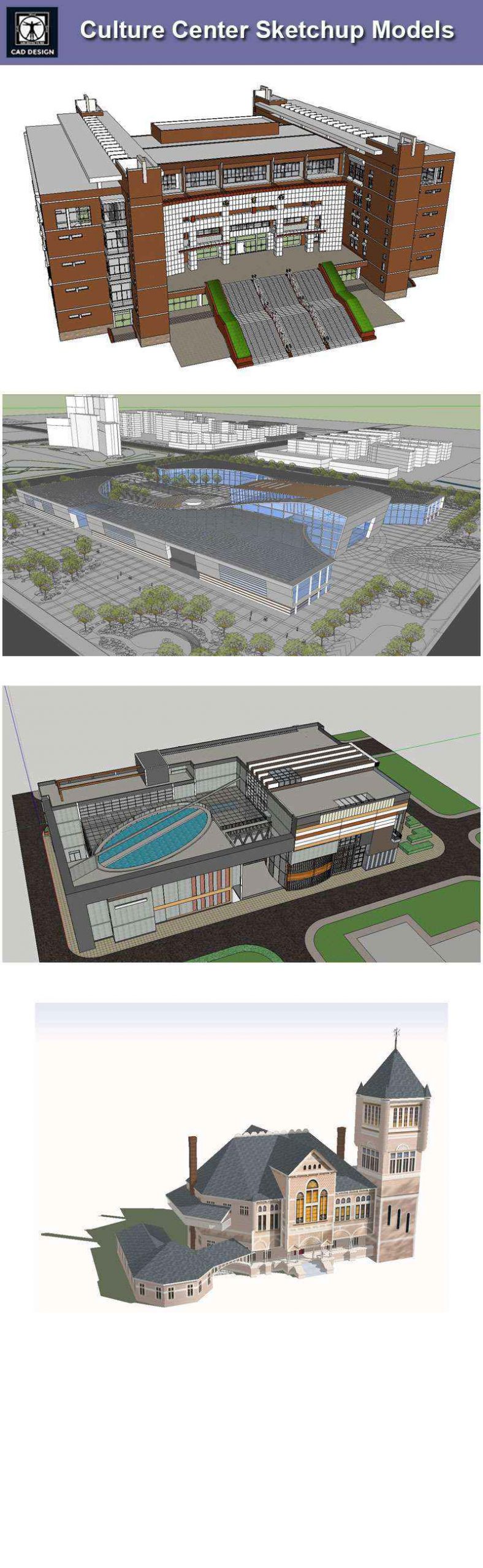 【Download 15 Culture Center Sketchup Models】 (Recommanded!!) - Image 2