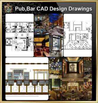 ★【Pub,Bar,Restaurant CAD Design Drawings】@Pub,Bar,Restaurant,Store design-Autocad Blocks,Drawings,CAD Details,Elevation