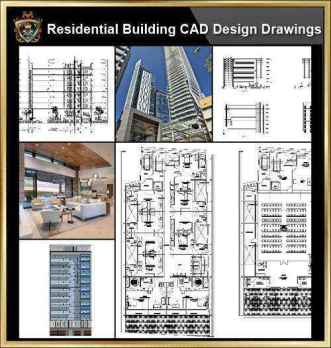 ★【Residential Building CAD Design Collection V.1】Layout,Lobby,Room design,Public facilities,Counter@Autocad Blocks,Drawings,CAD Details,Elevation