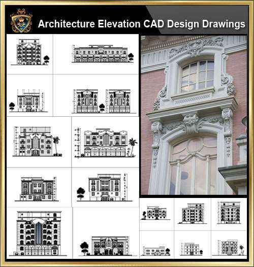 ★【Over 170+ Architecture Elevation,Building elevation CAD Design,Details,Elevation Collection】Facade design, building facade, home facade, building facade@Autocad Blocks,Drawings,CAD Details,Elevation
