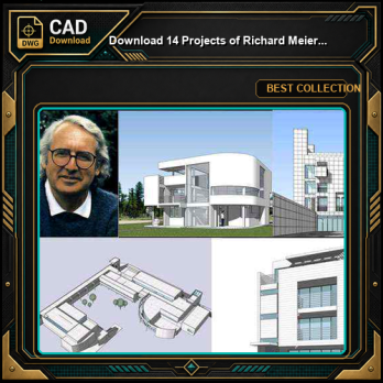 Download 14 Projects of Richard Meier Architecture Sketchup 3D Models(*.skp file format)