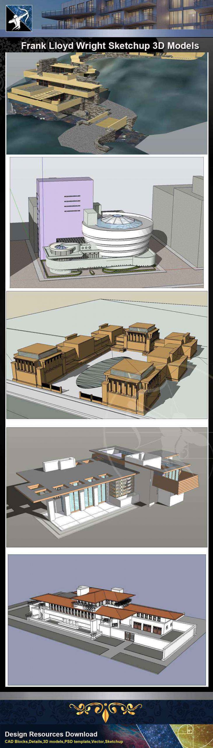 💎★Total 107 Pritzker Architecture Sketchup 3D Models★ (💎Best Recommanded!!) - Image 27