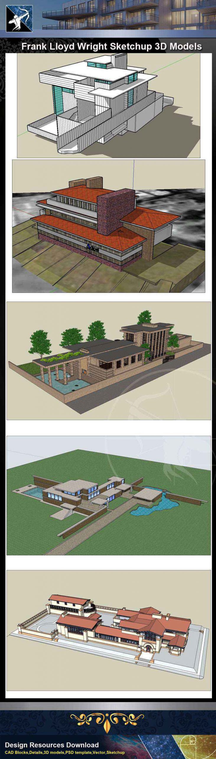 💎★Total 107 Pritzker Architecture Sketchup 3D Models★ (💎Best Recommanded!!) - Image 26