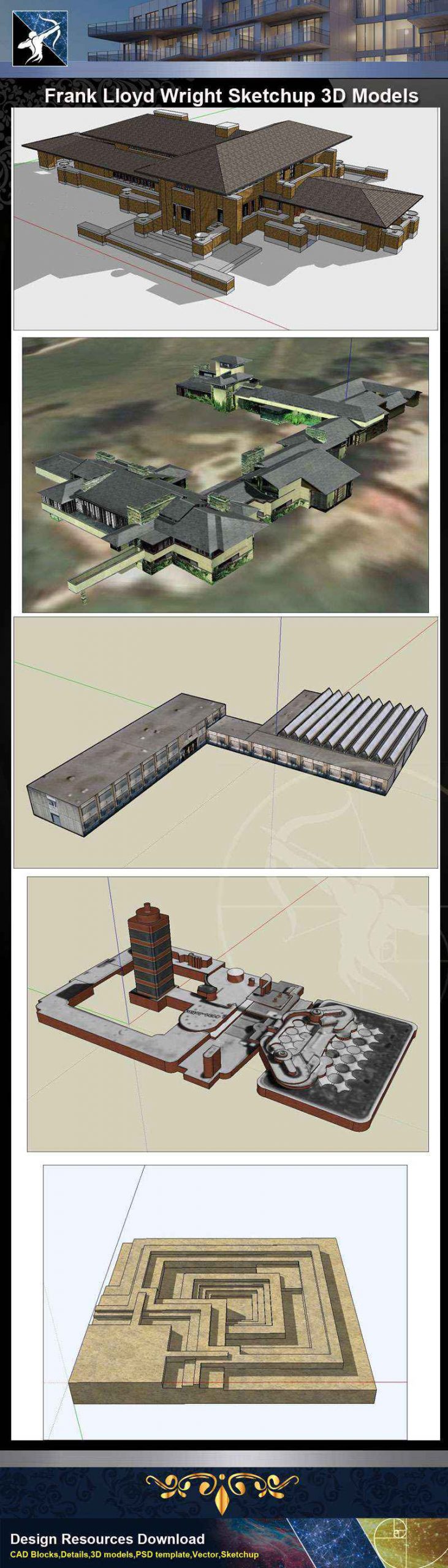 💎★Total 107 Pritzker Architecture Sketchup 3D Models★ (💎Best Recommanded!!) - Image 25