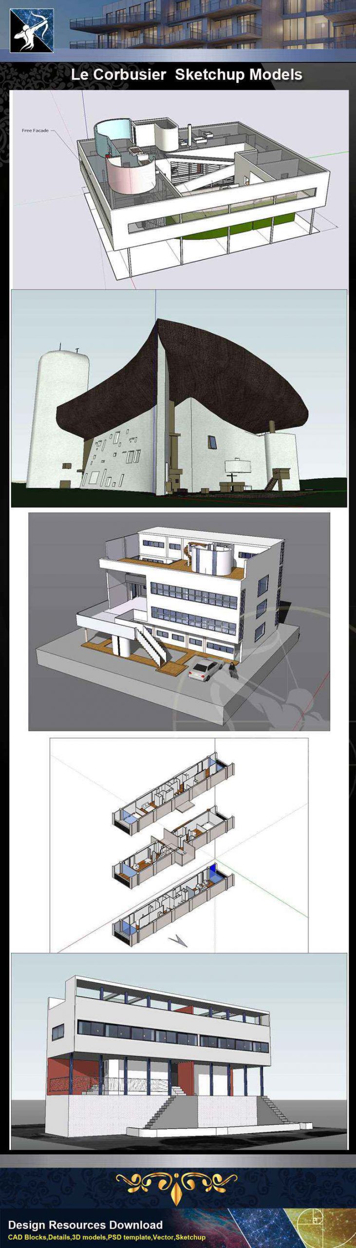 💎★Total 107 Pritzker Architecture Sketchup 3D Models★ (💎Best Recommanded!!) - Image 21