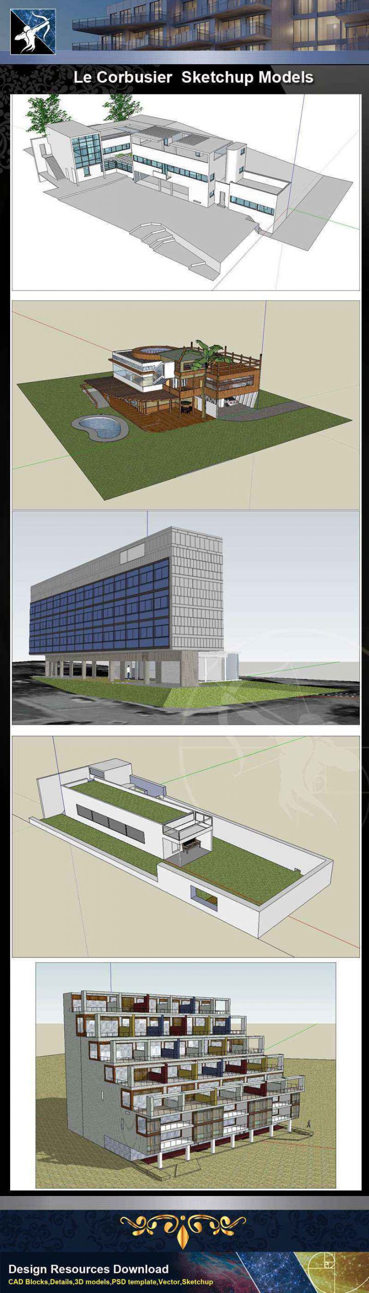 💎★Total 107 Pritzker Architecture Sketchup 3D Models★ (💎Best Recommanded!!) - Image 19