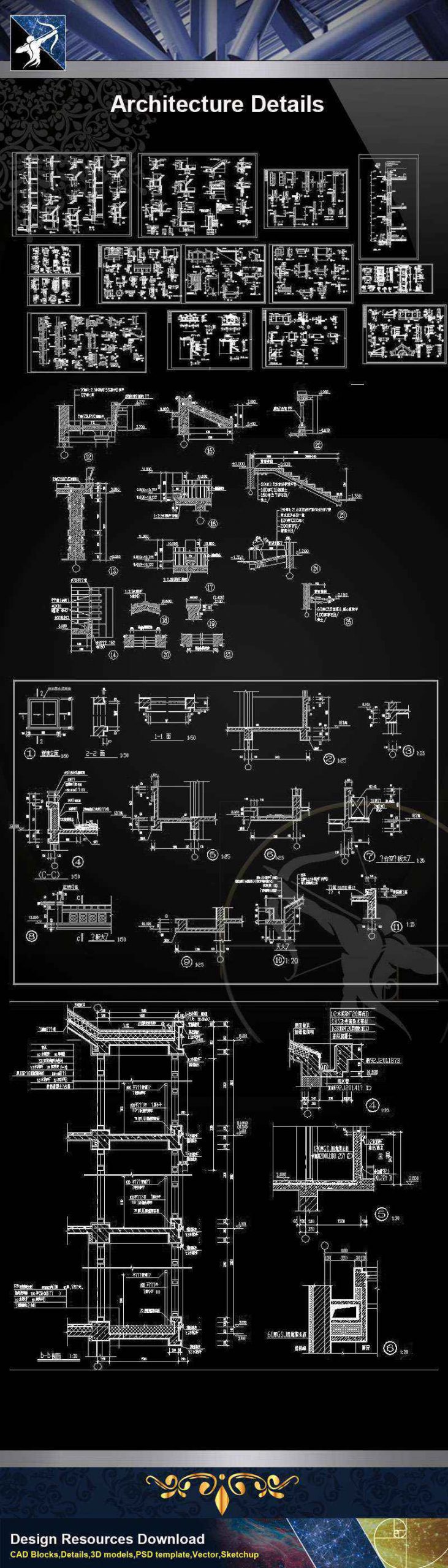 【Architecture CAD Details Collections】Architecture Details - Image 2