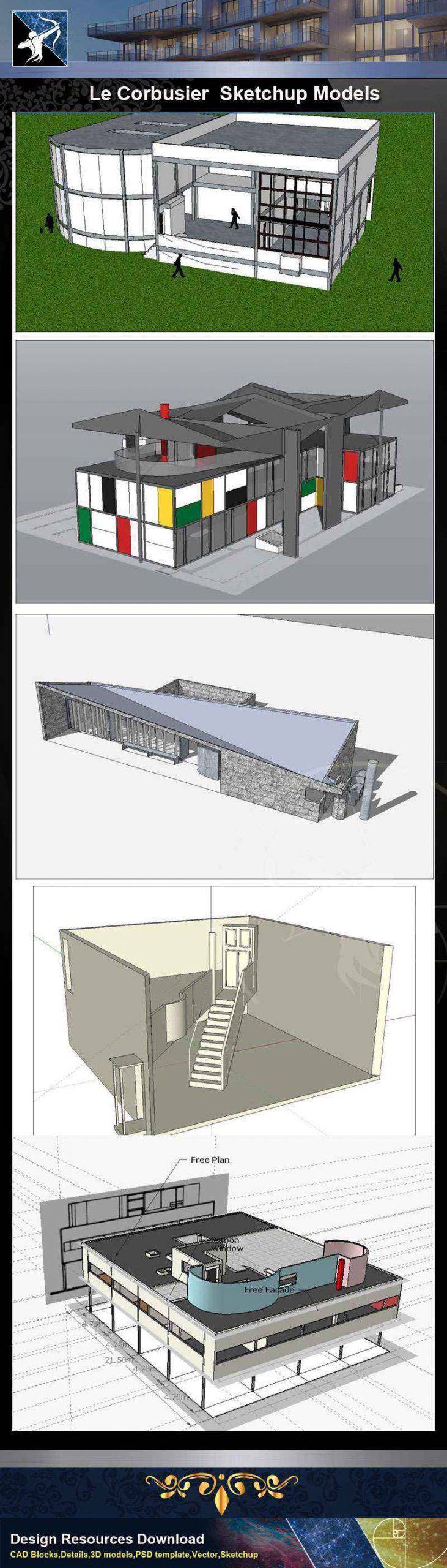 💎★Total 107 Pritzker Architecture Sketchup 3D Models★ (💎Best Recommanded!!) - Image 17