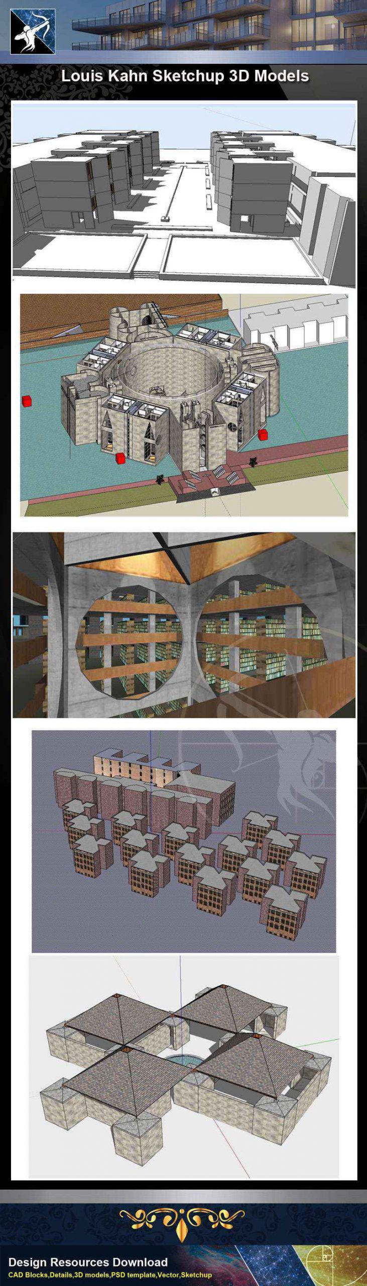 💎★Total 107 Pritzker Architecture Sketchup 3D Models★ (💎Best Recommanded!!) - Image 16