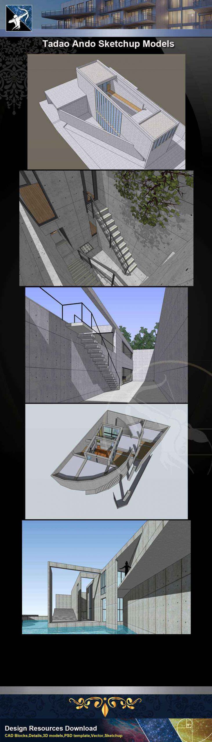💎★Total 107 Pritzker Architecture Sketchup 3D Models★ (💎Best Recommanded!!) - Image 11