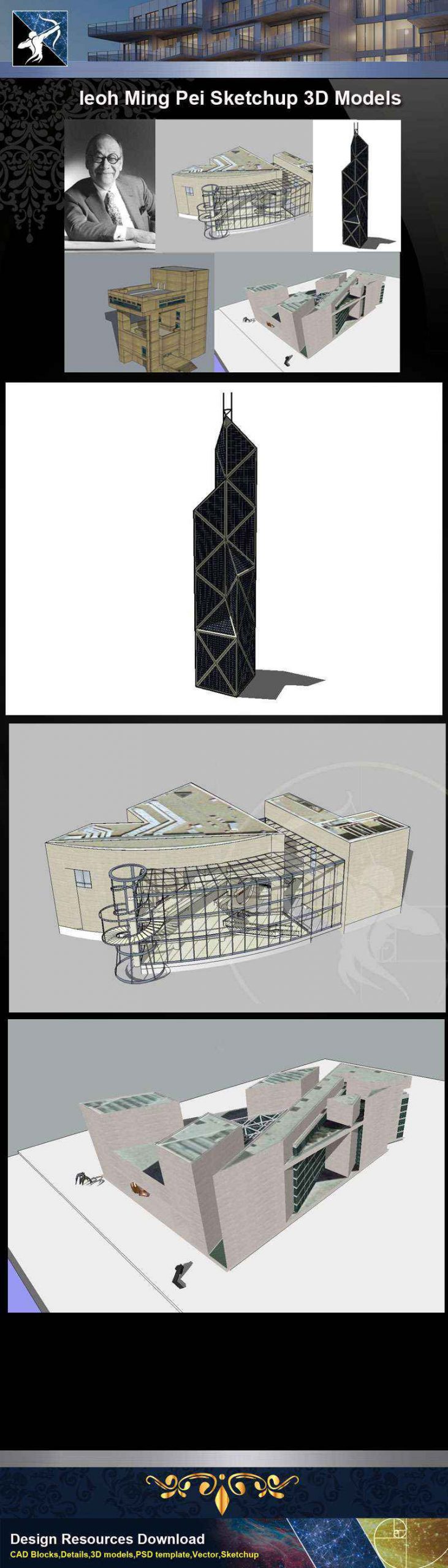 💎★Total 107 Pritzker Architecture Sketchup 3D Models★ (💎Best Recommanded!!) - Image 10