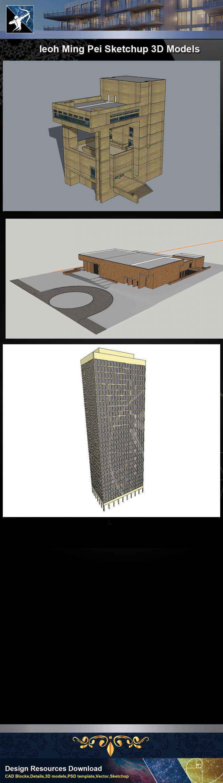 💎★Total 107 Pritzker Architecture Sketchup 3D Models★ (💎Best Recommanded!!) - Image 9
