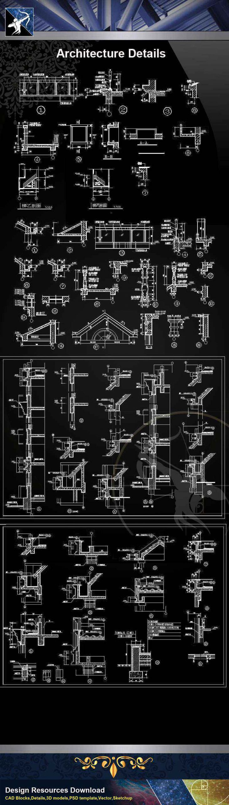 【Architecture CAD Details Collections】Architecture Details - Image 4