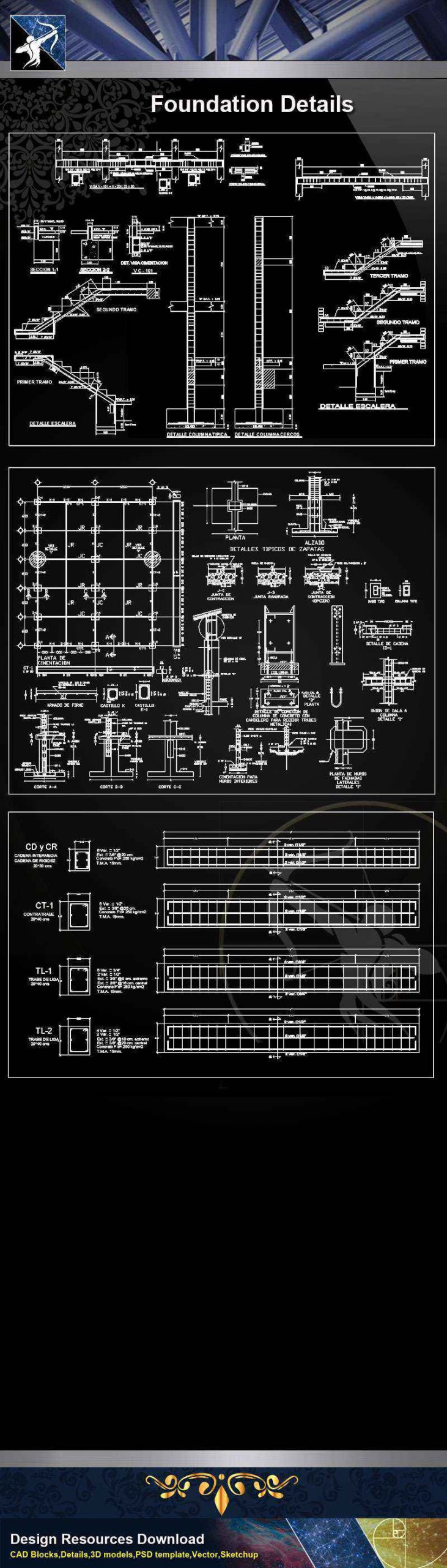【Architecture CAD Details Collections】Foundation CAD Details