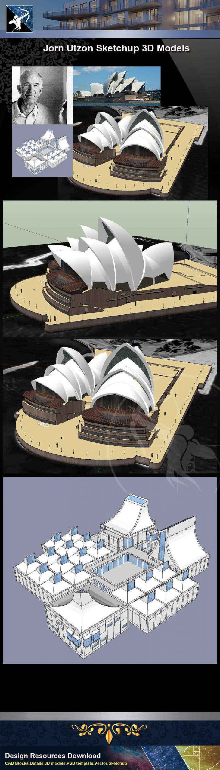💎★Total 107 Pritzker Architecture Sketchup 3D Models★ (💎Best Recommanded!!) - Image 8