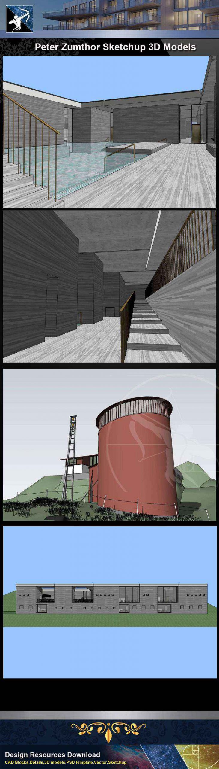 💎★Total 107 Pritzker Architecture Sketchup 3D Models★ (💎Best Recommanded!!) - Image 7