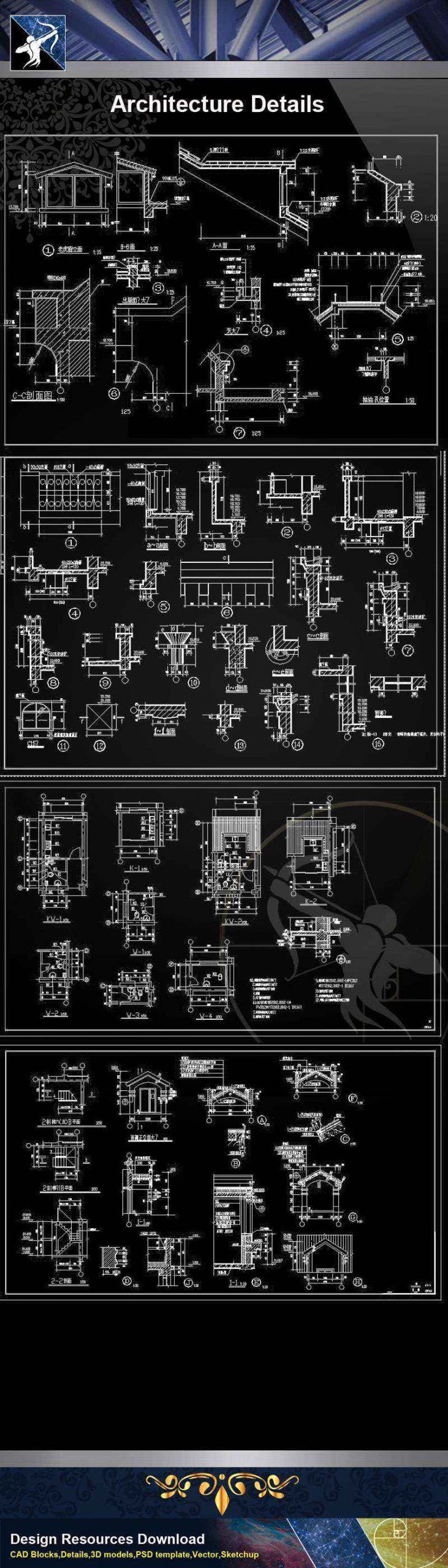 【Architecture CAD Details Collections】Architecture Details - Image 3