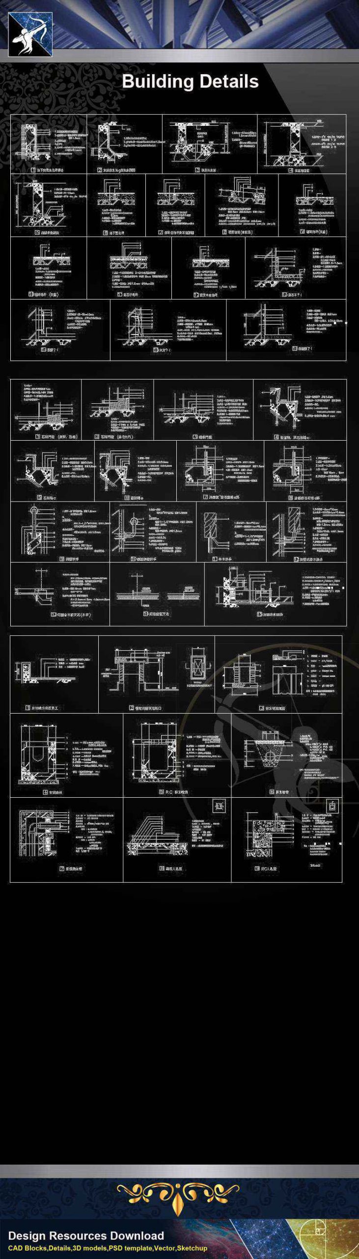 【Architecture CAD Details Collections】Building CAD Details - Image 2