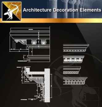 ★【 Free Architecture Decoration Elements V.15】@Autocad Decoration Blocks,Drawings,CAD Details,Elevation