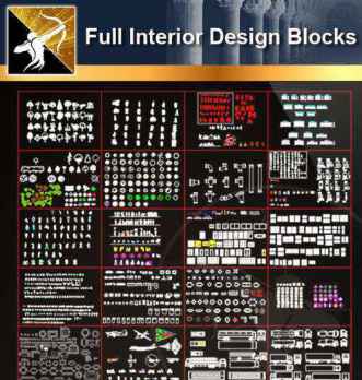 ★【 Full Interior Design Autocad Blocks Bundle  V.2】@All Autocad Blocks Collection